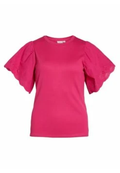 Vila Oberteil Mit Kurzen Ärmeln Detailreiches - Blouse - Pink Yarrow -Dames db76ed5b497341a5a8dbc27cc8171b9c