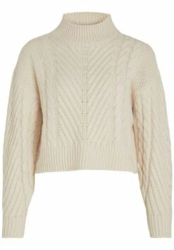Vila High Neck - Trui - White Sand -Dames dcf5b0ed99204e2fa56a9395c67d1265