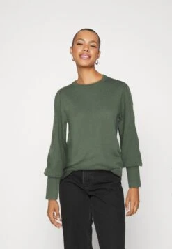 Vila Viava L S O-Neck Ka - Trui - Laurel Wreath