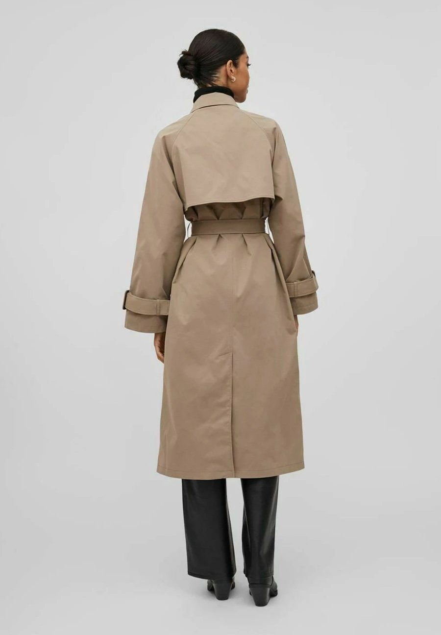Vila Trenchcoat - Walnut 5 Vila Trenchcoat - Walnut - Afbeelding 3