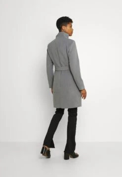 Vila Vipoku High Neck Coat - Mantel - Mottled Grey -Dames e5820486da404a5ba75a15a91dc02ecc
