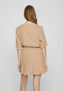 Vila V-Ausschnitt - Blouse - Savannah Tan -Dames e5e92e31527f47839049941dd467c992