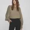 Vila Vibana Sleeve - Blouse - Brown Lentil -Dames e73765a2b81f444c8e2a5f29d7cef6a7