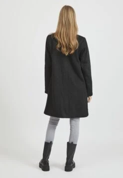 Vila Vileovita Coat - Mantel - Black -Dames e881defc52844df9b9a3f8ca378cbef9
