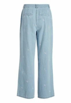 Vila High Rise Bestickte - Straight Leg Jeans - Light Blue Denim -Dames ea0d8322ddf14ba88c9ab4765879ee1c