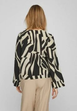 Vila Mit V Ausschnitt Langärmeliges - Blouse - Black -Dames eb403c70c5354393b5f940e1047529cd