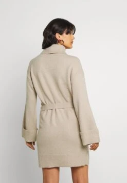 Vila Virolfie Tie Belt Dress - Gebreide Jurk - Natural Melange -Dames ebb53e5ef02c4c849e12d74f22f1a413