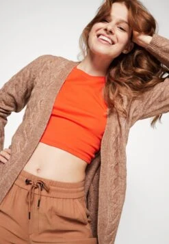 Vila Viella Ls Cable Knit - Vest - Toasted Coconut -Dames eccb248ed0274b9fb4f9e35557f8fdc1