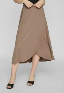 Vila Wickeloptik - A-Lijn Rok - Walnut