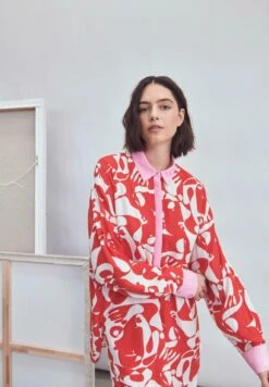 Vila Overhemdblouse - Flame Scarlet -Dames eee0e9c1988c4bd99ced4dc9989ec4b5