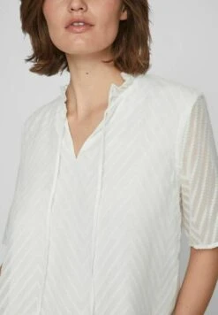 Vila Mit Kurzen Ärmeln High Neck - T-Shirt Print - Cloud Dancer -Dames f09551898559424181b903da3ce2e5a7