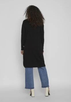 Vila Viril Long Cardigan - Vest - Black -Dames f0a9b5dd909e43db9e158319a14e2fdd