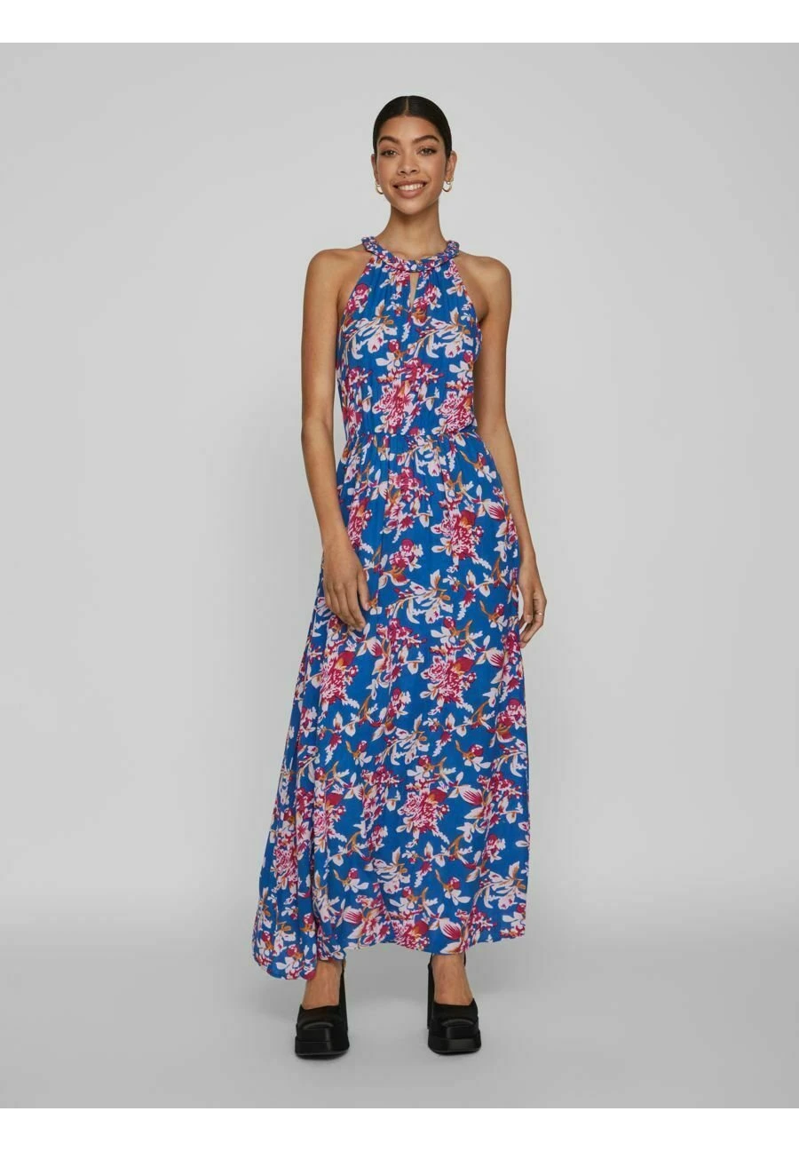 Vila Vimesa Braided - Maxi-Jurk - Brilliant Blue 3 Vila Vimesa Braided - Maxi-Jurk - Brilliant Blue