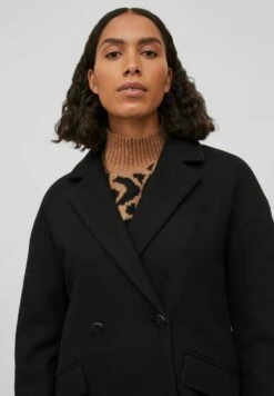 Vila Halflange Jas - Black -Dames f0d3a85dd5a3411697532b879d2e8481