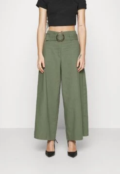 Viwilda Lia Hw Belt Wide Pants/Ptt - Broek - Green