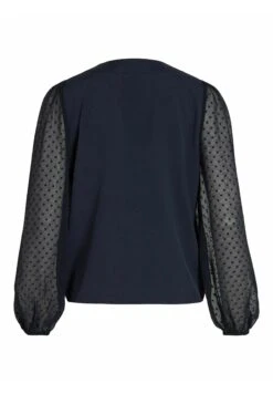 Vila Mit V Ausschnitt Langärmeliges - Blouse - Navy Blazer -Dames f8412814a0a74c3188fb915b9934b8fb