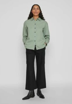 Vila Shacket Loose Fit - Spijkerjas - Green Milieu -Dames fa61e5f3cc314097bba8c9f13ca7c648