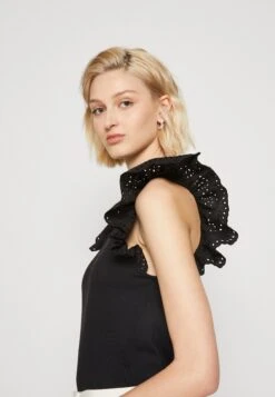 Vila Viredda Cap Sleeve - T-Shirt Print - Black -Dames fc45d435ea2b40008c38cc359ac4d200