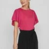 Vila Oberteil Mit Kurzen Ärmeln Detailreiches - Blouse - Pink Yarrow -Dames fc72e6514ddf49e1a6cf7d5297c51441