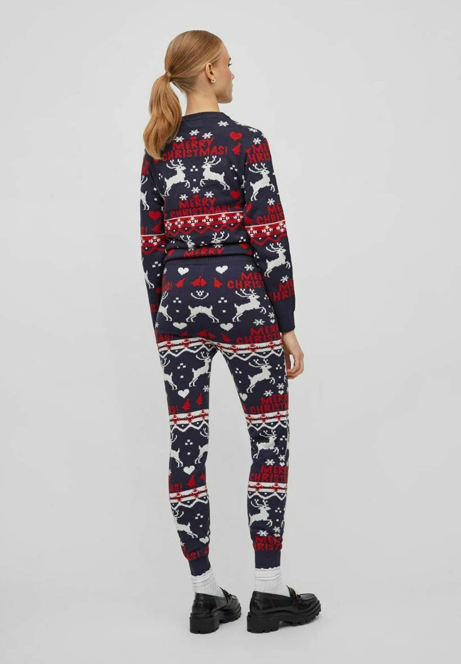 Vila Vianna Reindeer Christmas - Trainingsbroek - Navy Blazer 5 Vila Vianna Reindeer Christmas - Trainingsbroek - Navy Blazer - Afbeelding 3